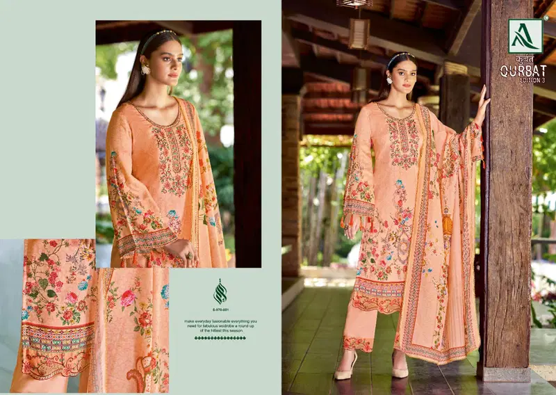Alok Qurbat Edition 3 Fancy Casual Wear Jam Cotton Dress Material Collection
